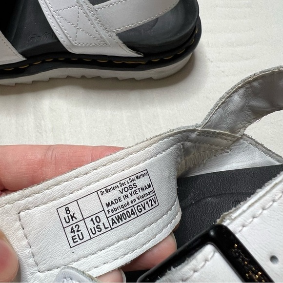 Dr. Martens Voss White Leather Strap Sandals - Picture 3 of 16